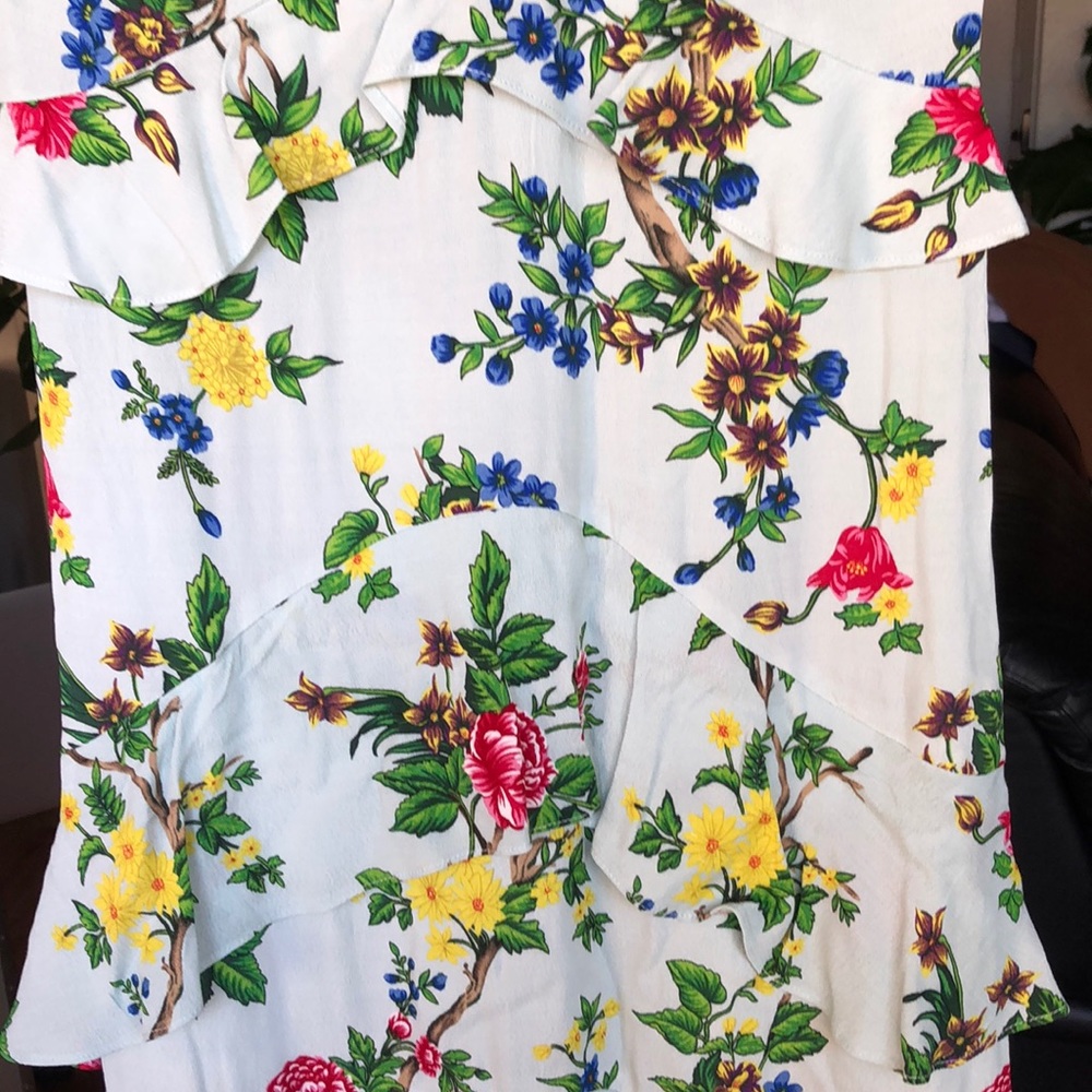 NWT Mint Floral Pattern Ruffle Dress - Picture 7 of 7